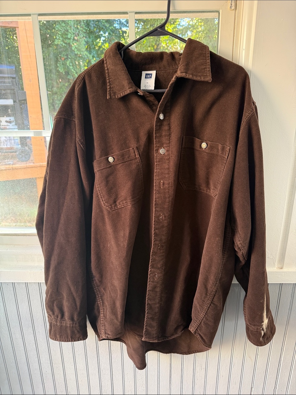 GAP Men's Dark Brown Corduroy Shirt Jacket